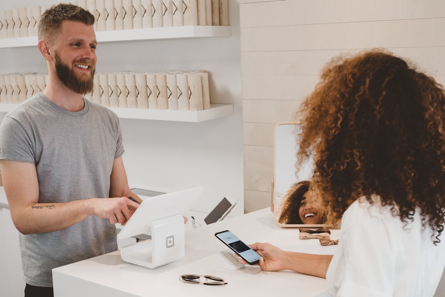 Boutique avec encaissement et paiement mobile